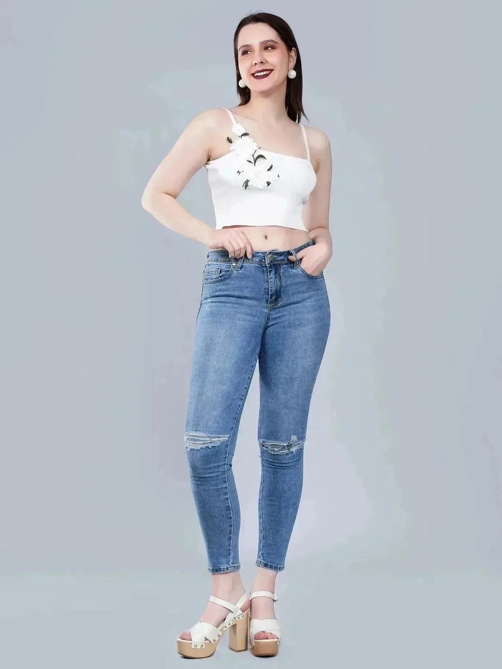 Floral Appliques Cami Top