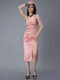 Cross Front Satin Dress