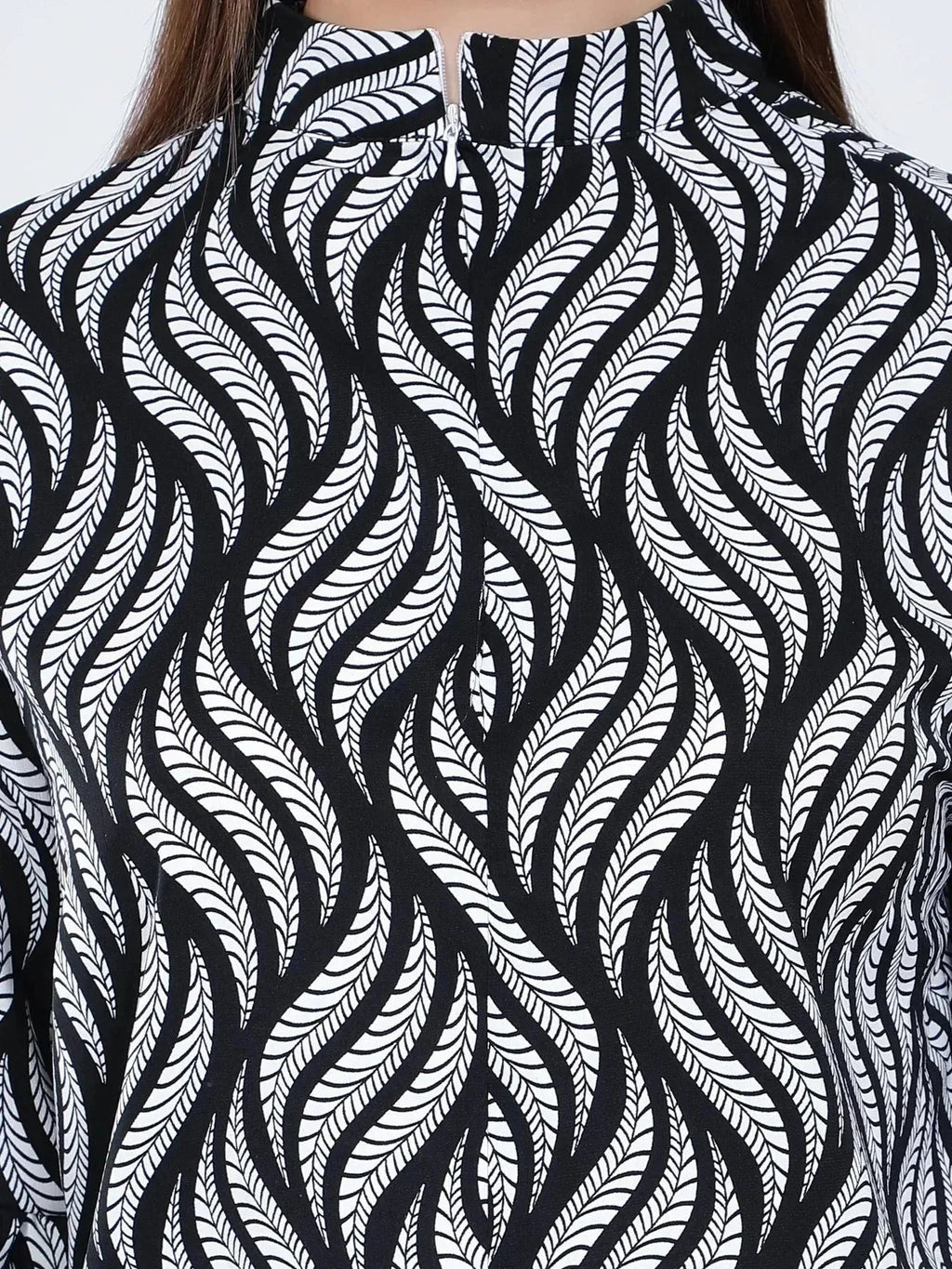 Swirl Leaf Printed Blouse