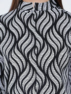 Swirl Leaf Printed Blouse