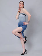 Gradient Tube Denim Dress