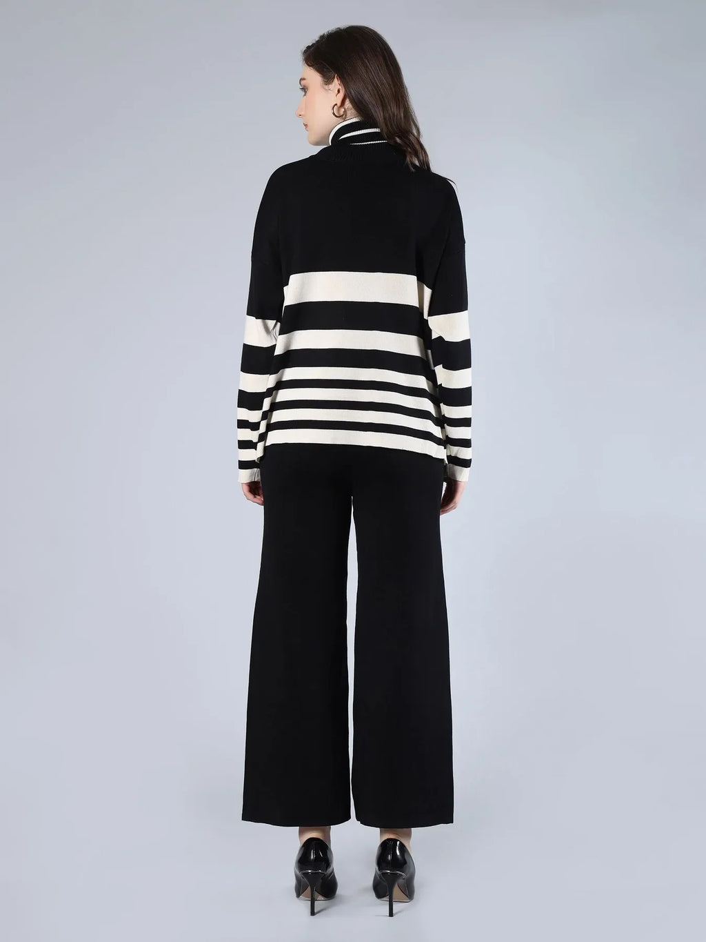 Striped Knitted Two Piece Set