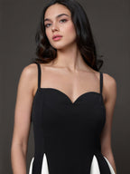 Colorblock Maxi Slip Dress