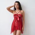 Midnight Bow Babydoll Set