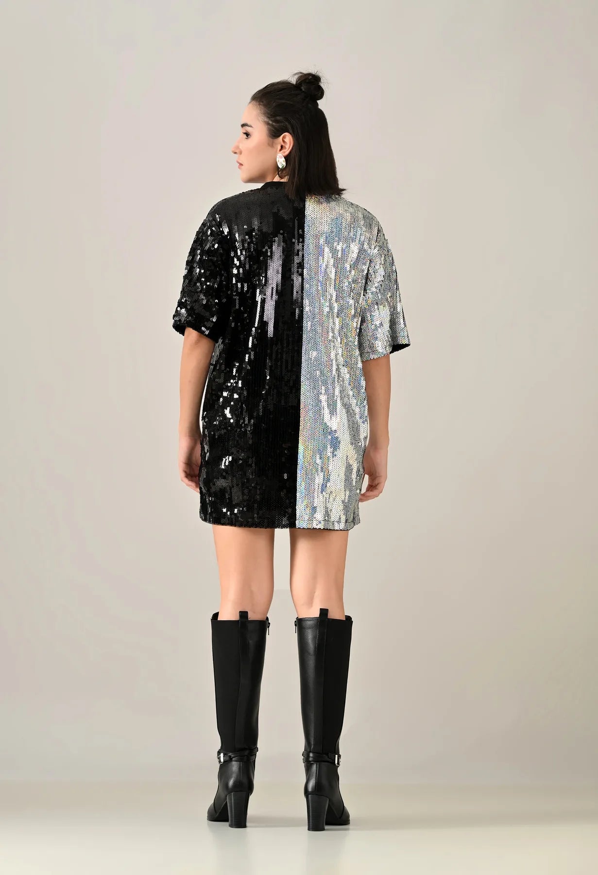 Bunny Colorblock Sequence Dress