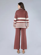 Striped Knitted Two Piece Set