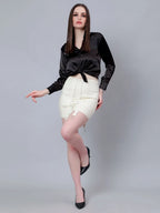 Lace Up High Waist Skirt