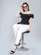 Puff Sleeve Bodycon Top