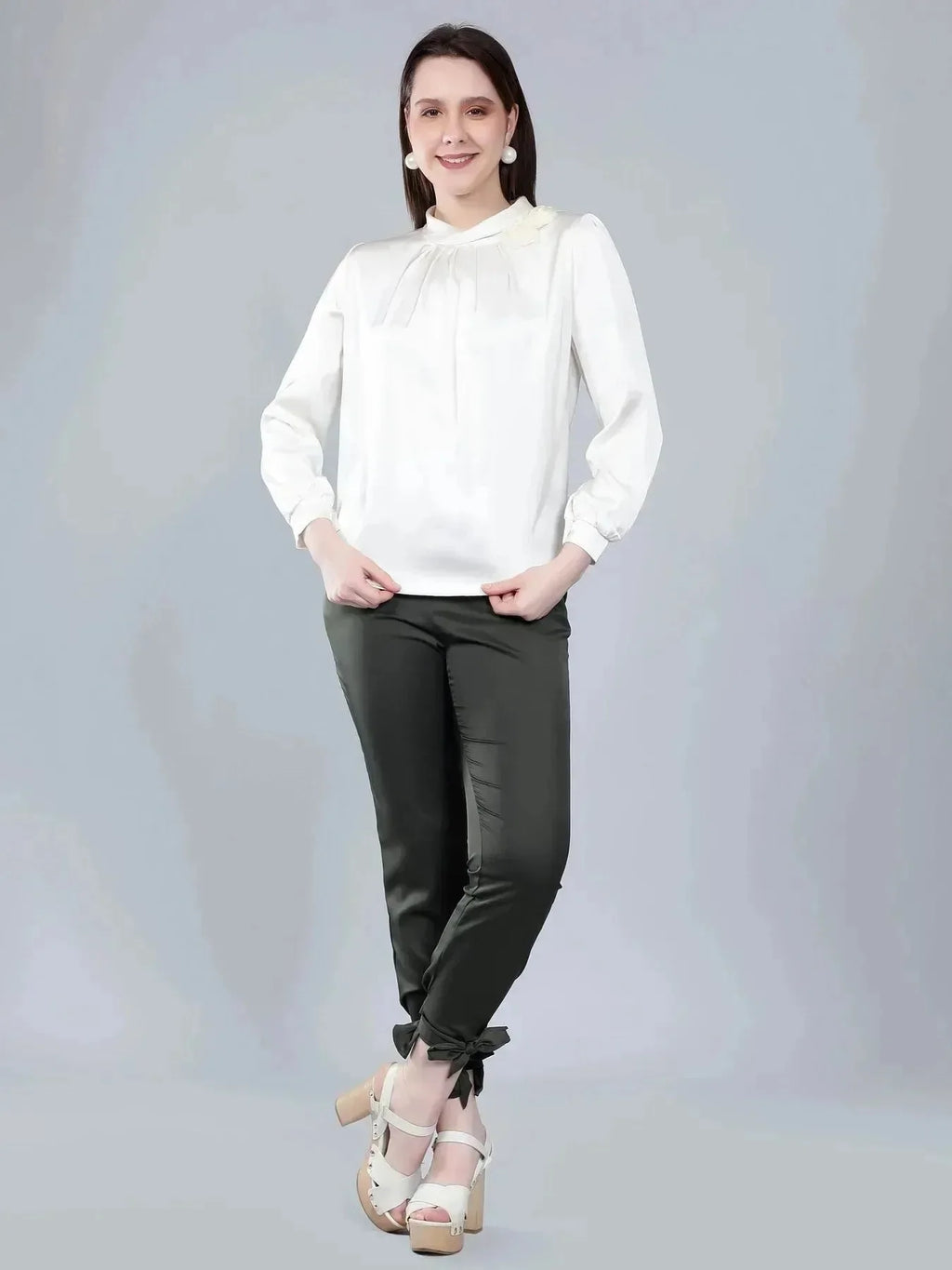 Mandarin Collar Blouse