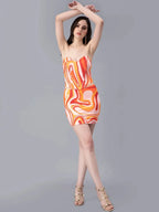Swirl Print Top and Skirt Set