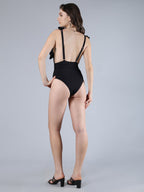 Belted Ruffled Sleeved Monokini