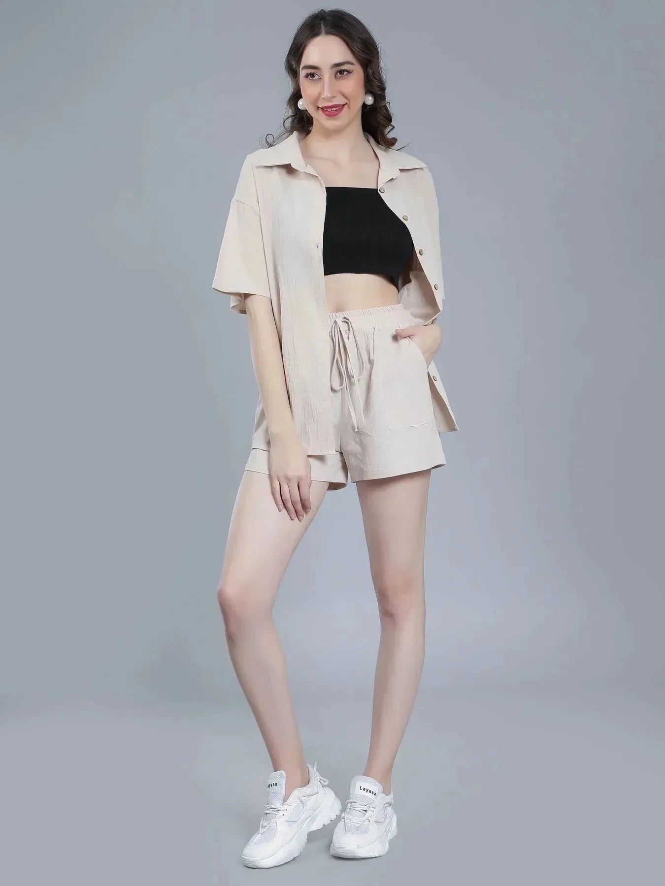 Shirt Shorts Two-Piece Casual Set