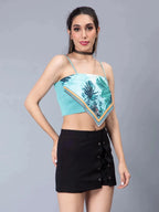 Print Handkerchief Flap Cami Top