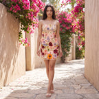 3D Flower Embroidered Short Dress