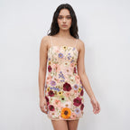 3D Flower Embroidered Short Dress