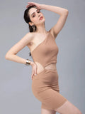 Rib Knit Cut Out Dress