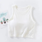 Padded Ribbed Crop Top