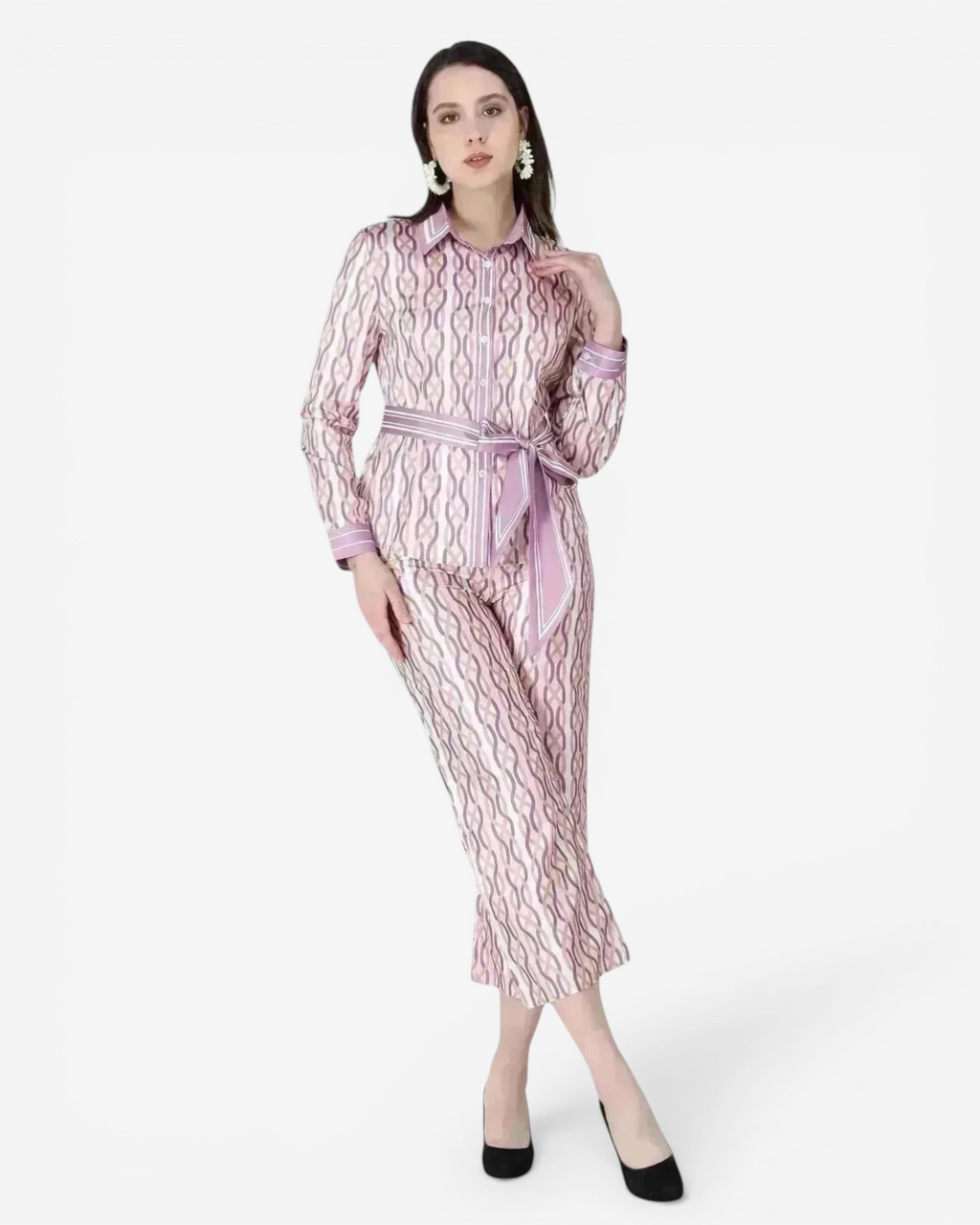 Chain Print Two-Piece Set