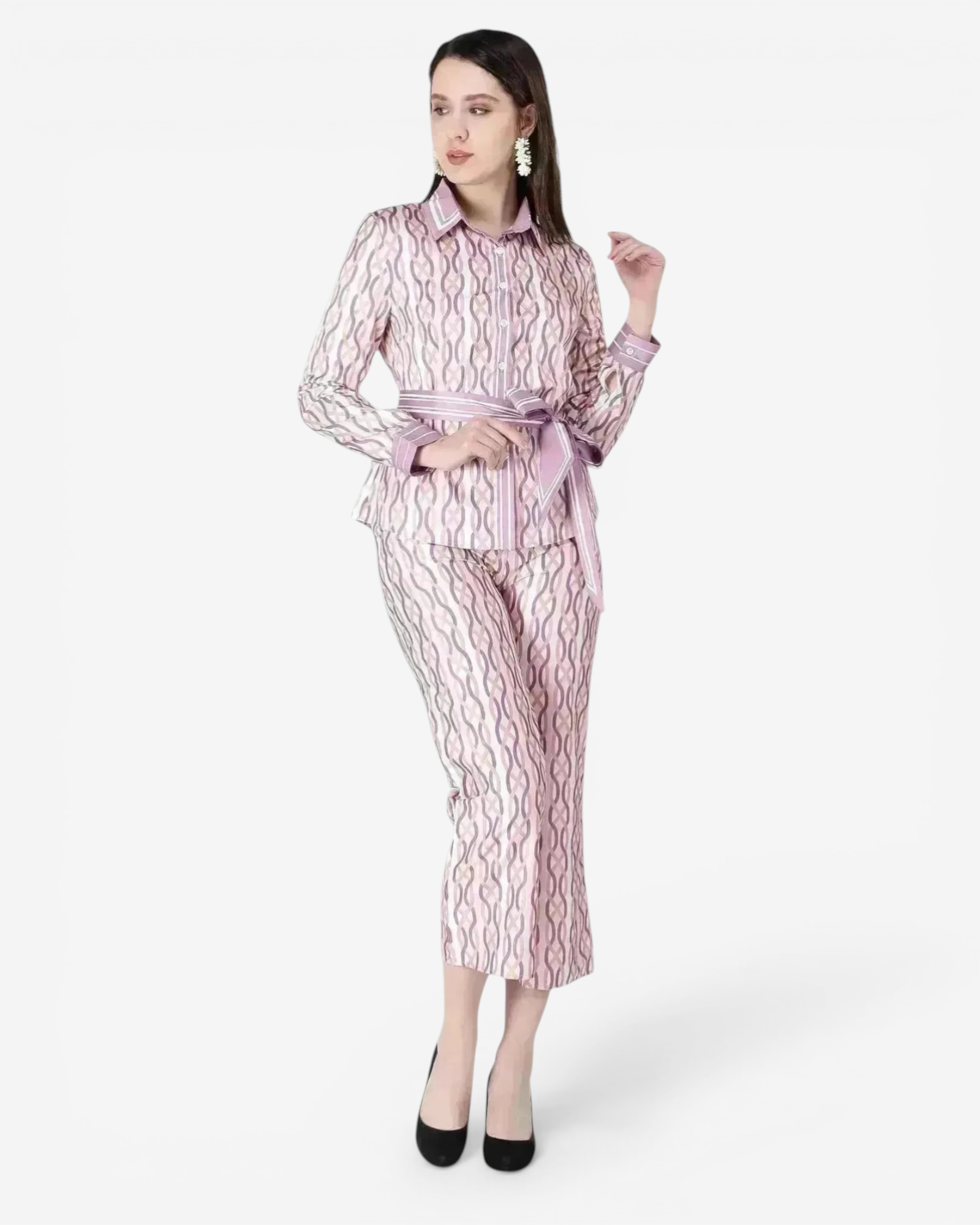 Chain Print Two-Piece Set