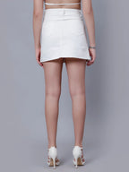 High Waist A-line Denim Skirt