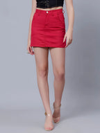 High Waist A-line Denim Skirt