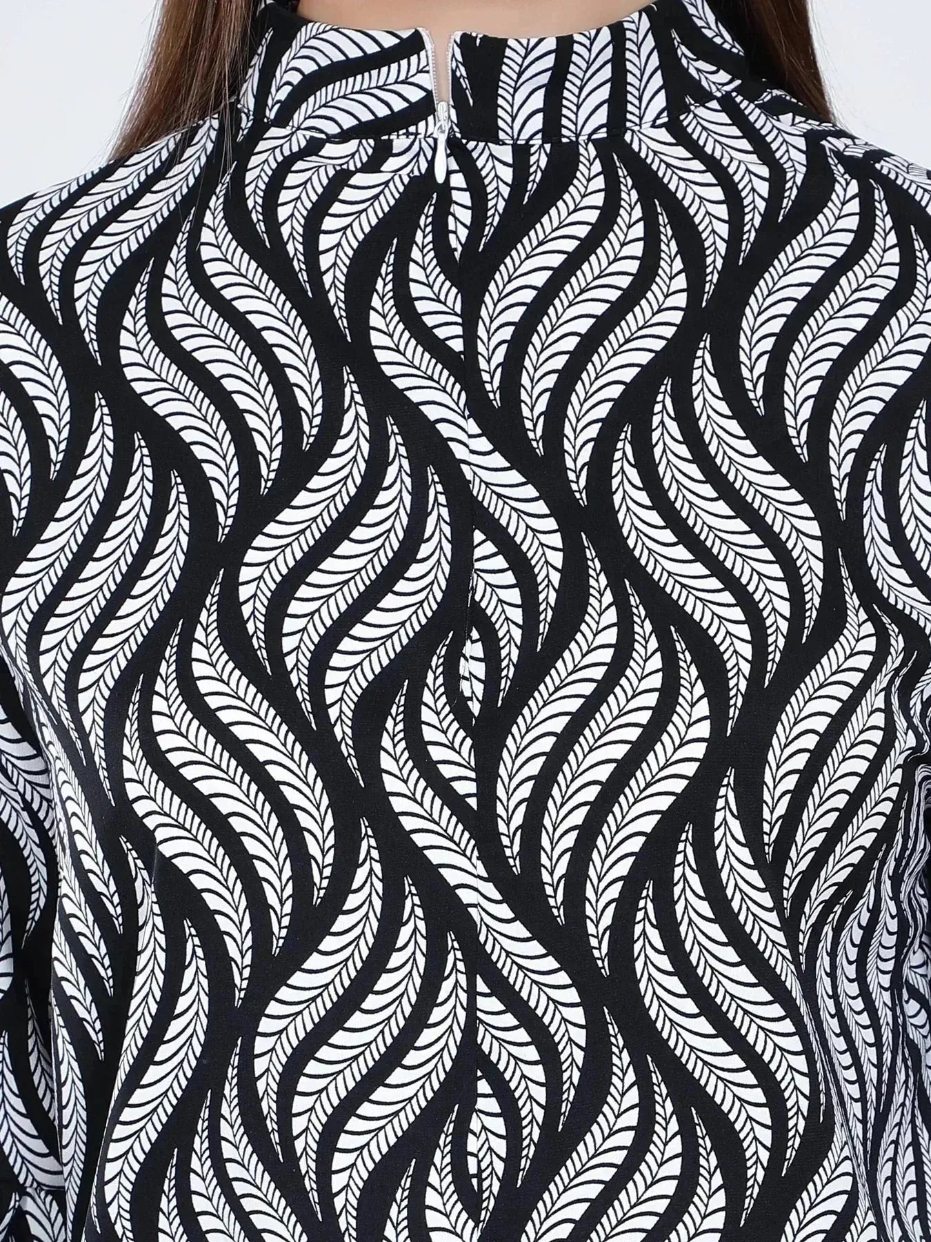 Swirl Leaf Printed Blouse