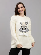 Bunny Patch Knitted Long Pullover