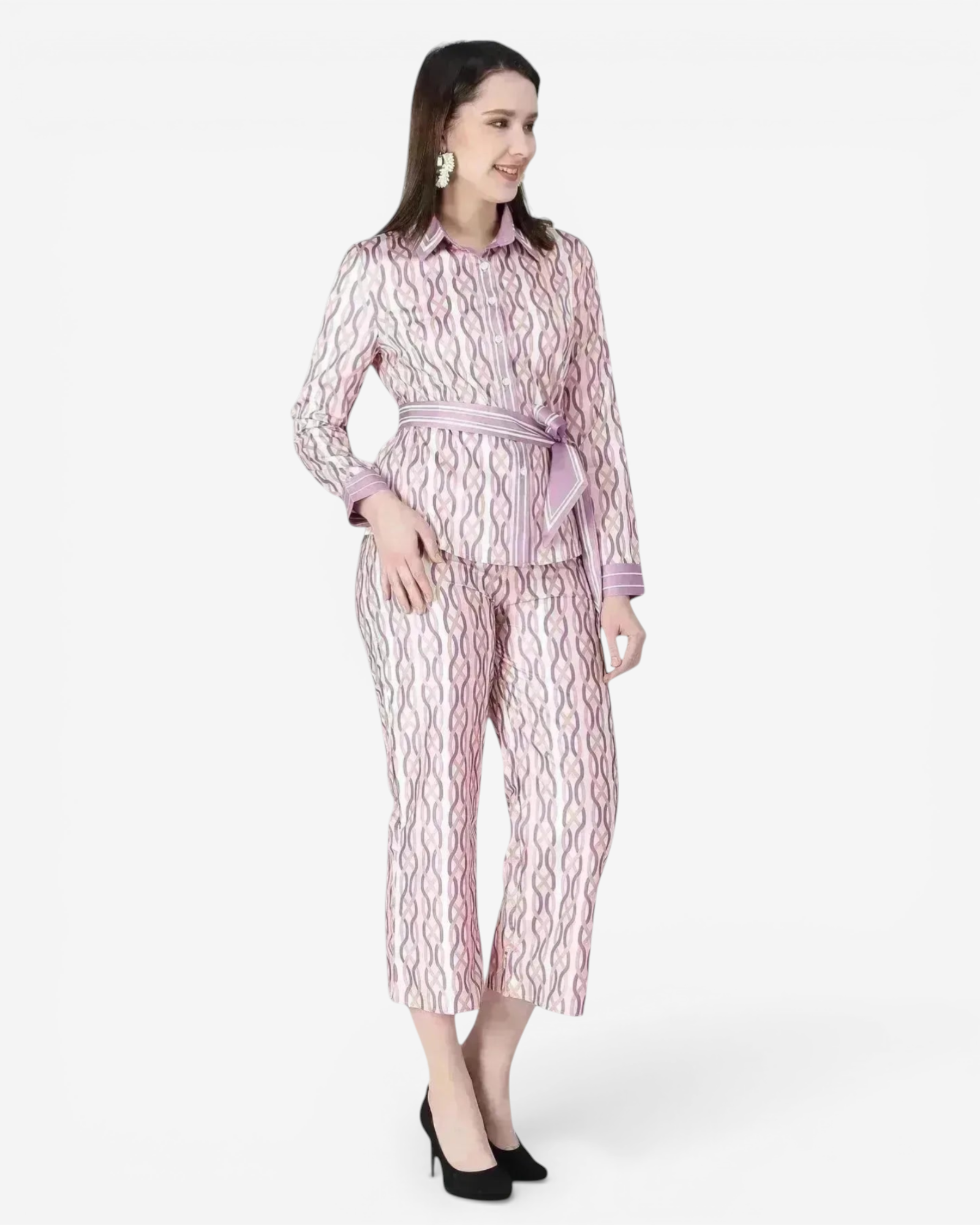 Chain Print Two-Piece Set