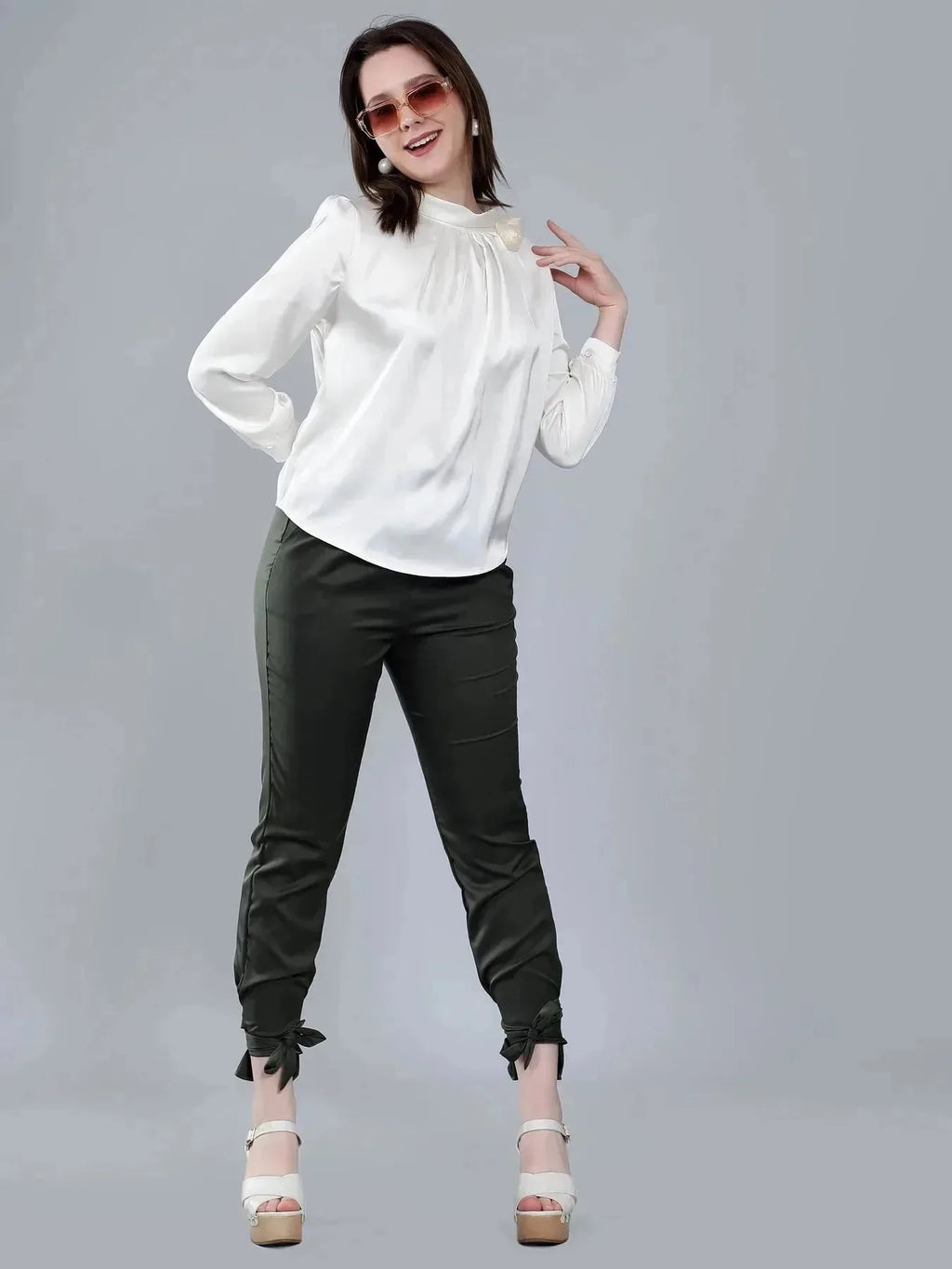 Mandarin Collar Blouse