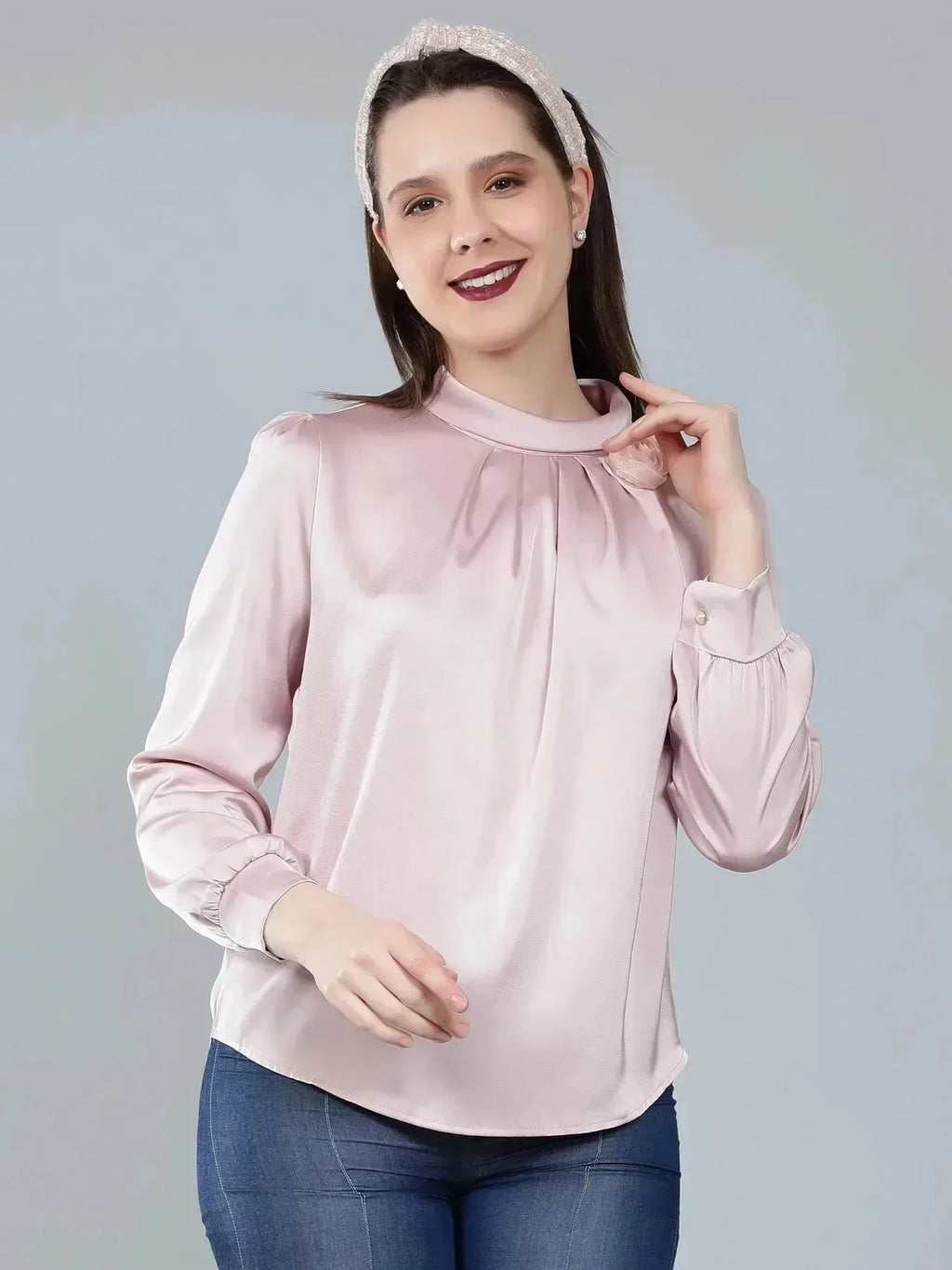 Mandarin Collar Blouse