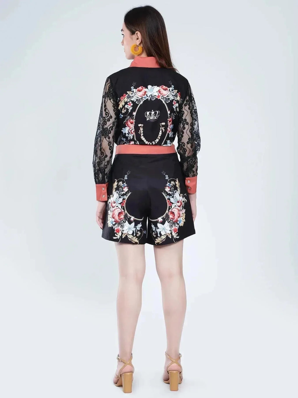 Vintage Floral Two-Piece Set