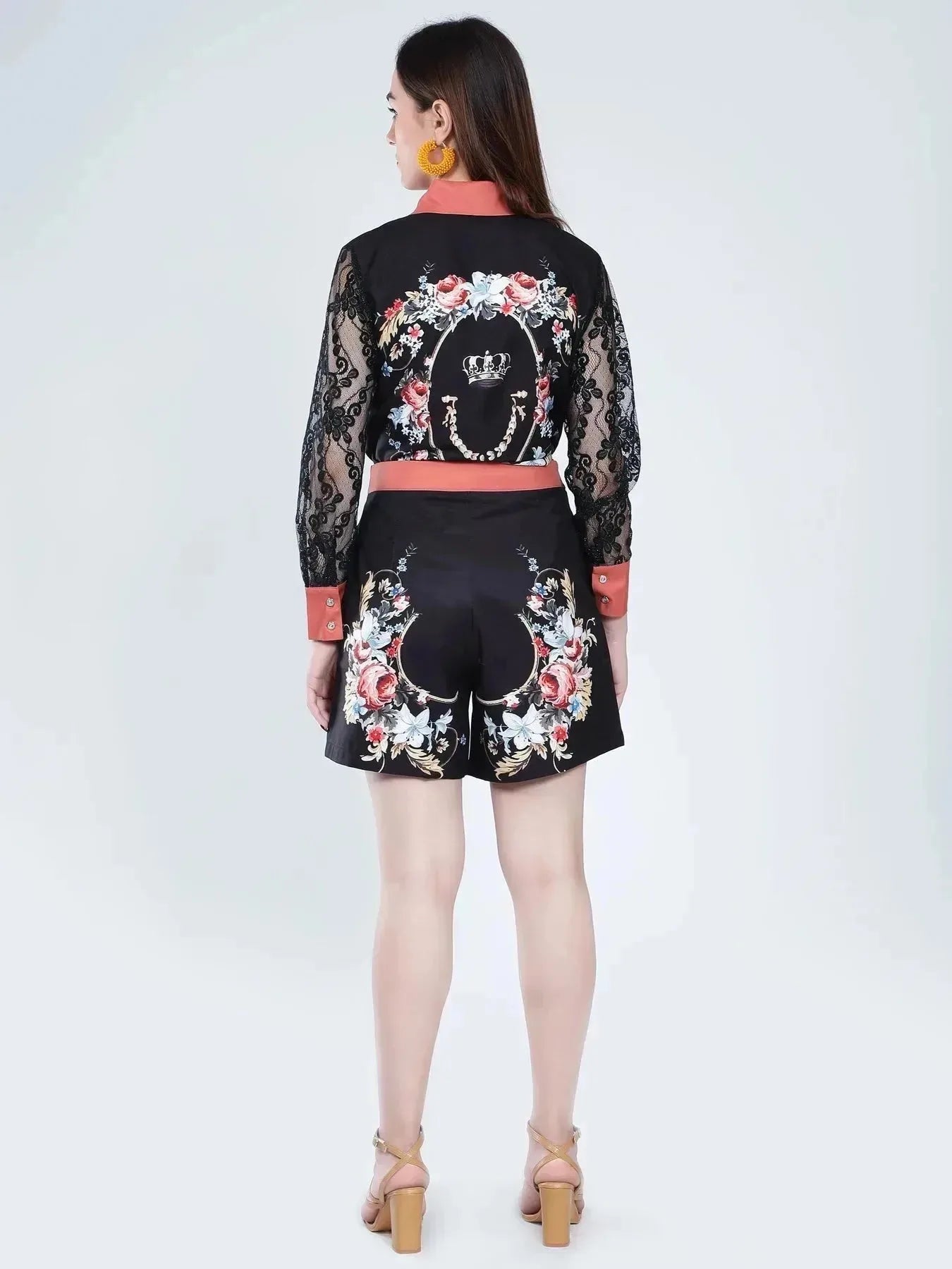 Vintage Floral Two-Piece Set