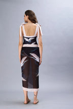 Bird Print Monokini With Sarong