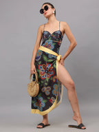 Printed Monokini With Sarong