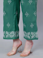 High Waist Embroidered Trousers
