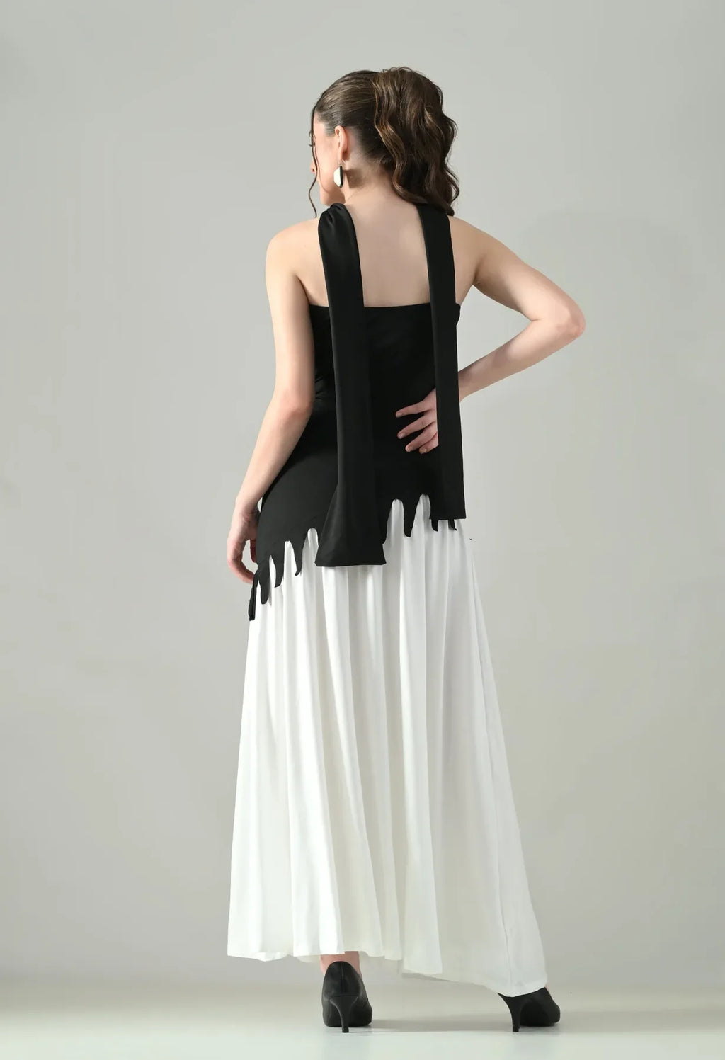 Vogue Contrast Tube Maxi Dress
