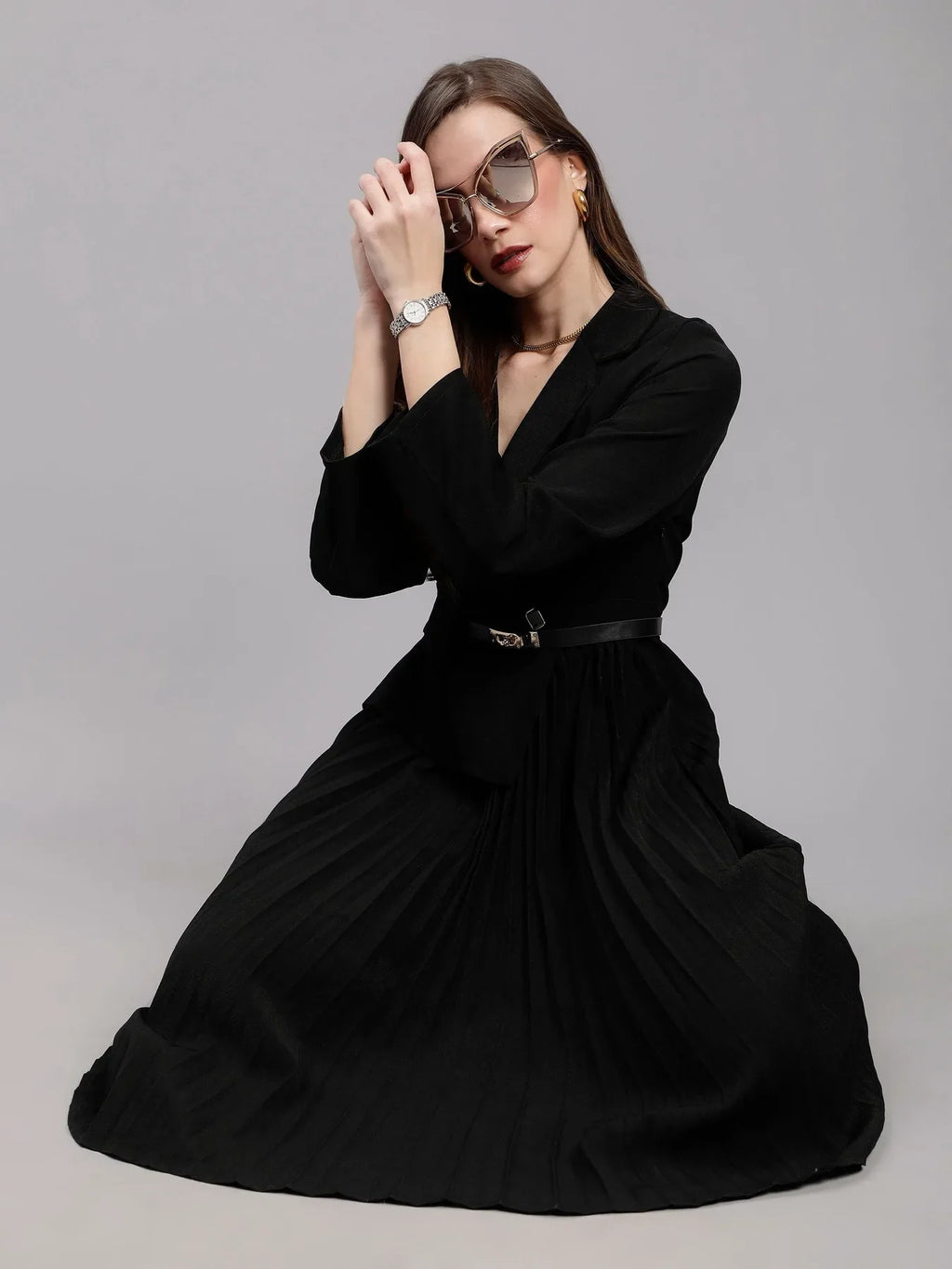 Blazer Pleated Dress
