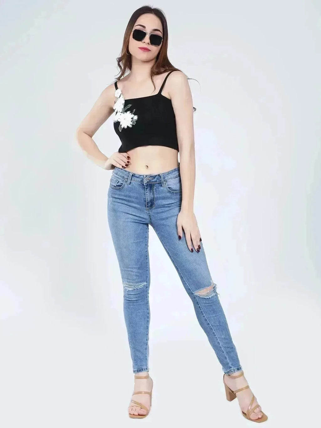 Floral Appliques Cami Top