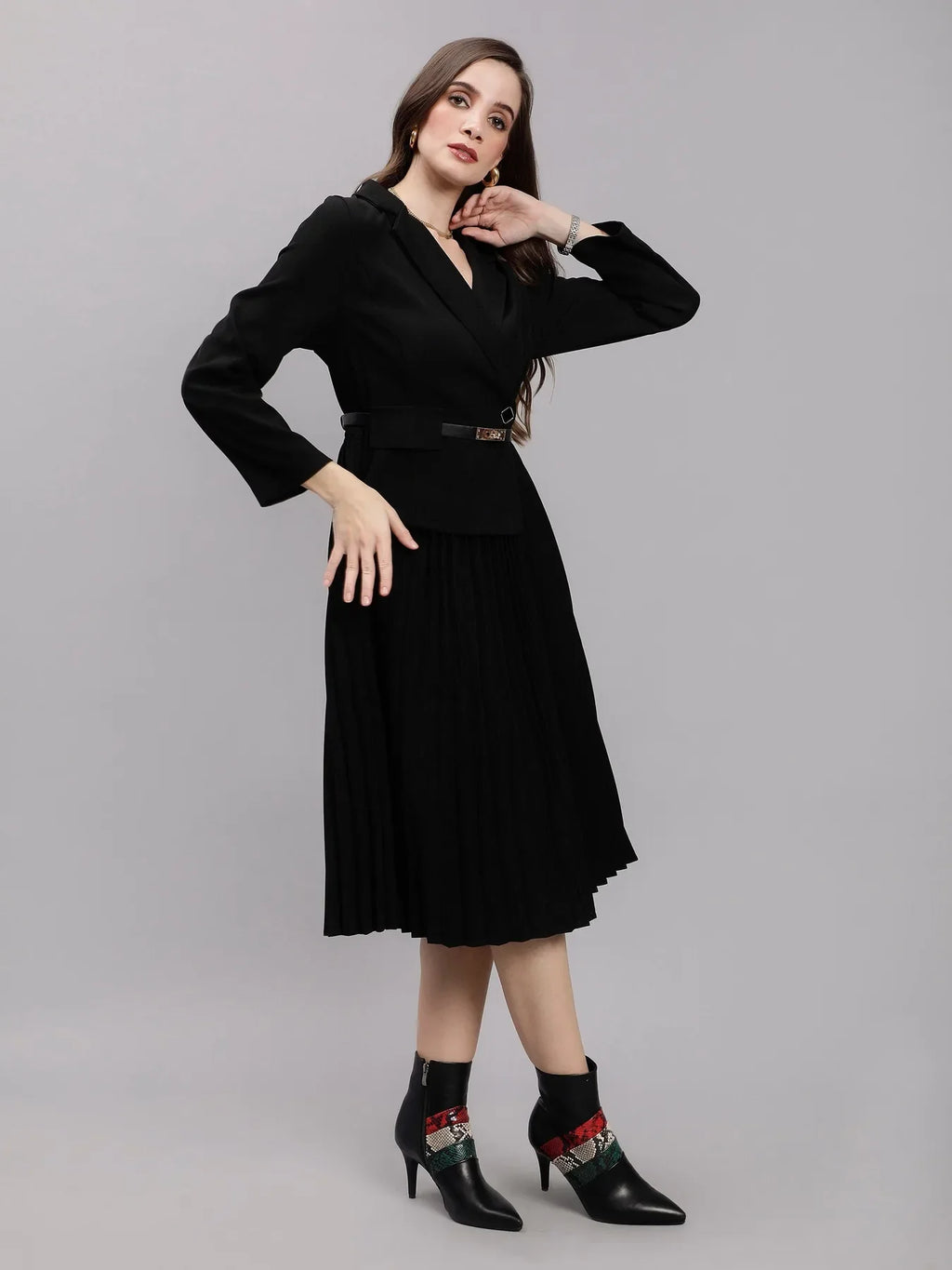 Blazer Pleated Dress