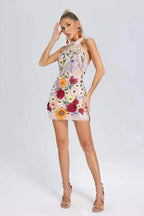 Mock Neck Short Dress