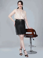 Wrap Front Sleeveless Blouse