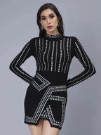Metallic Studs Dress