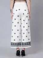 High Waist Embroidered Trousers