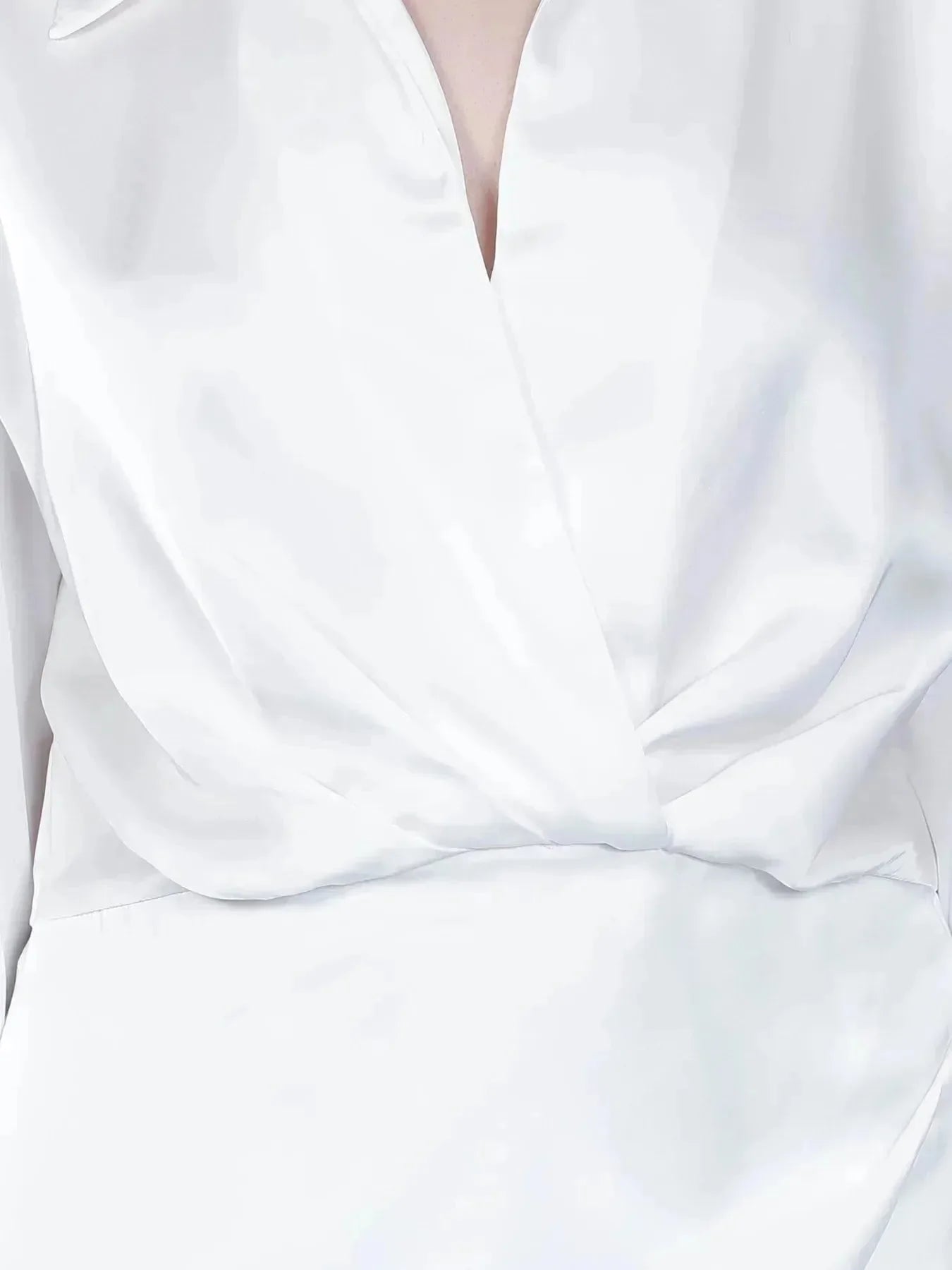Satin Wrap Short Dress