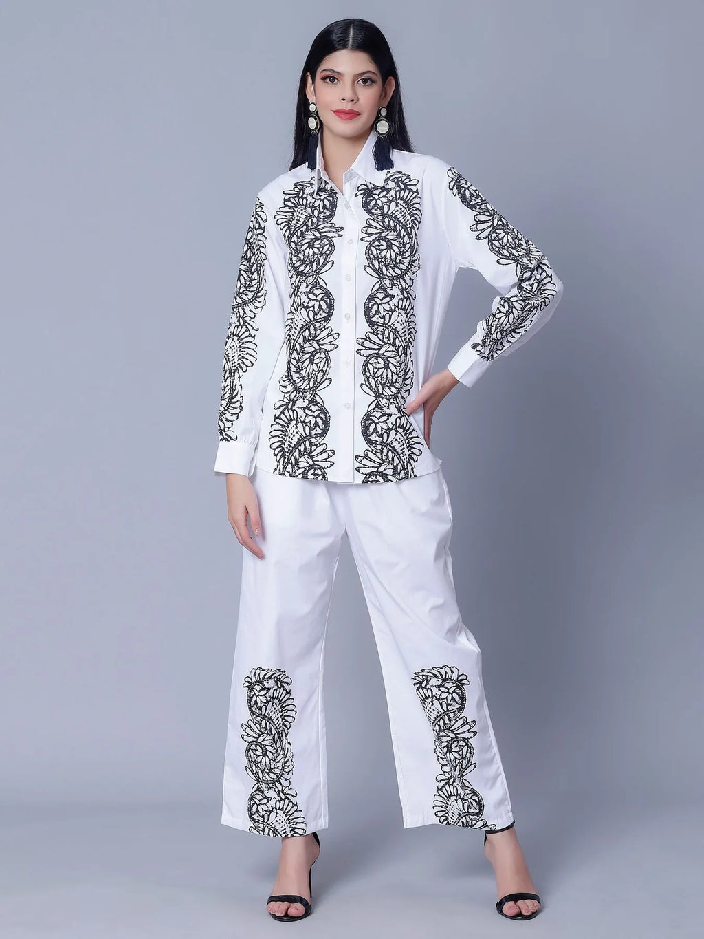 Elegant Printed Two-Piece Set