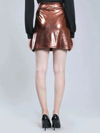 Metallic Short Skirt