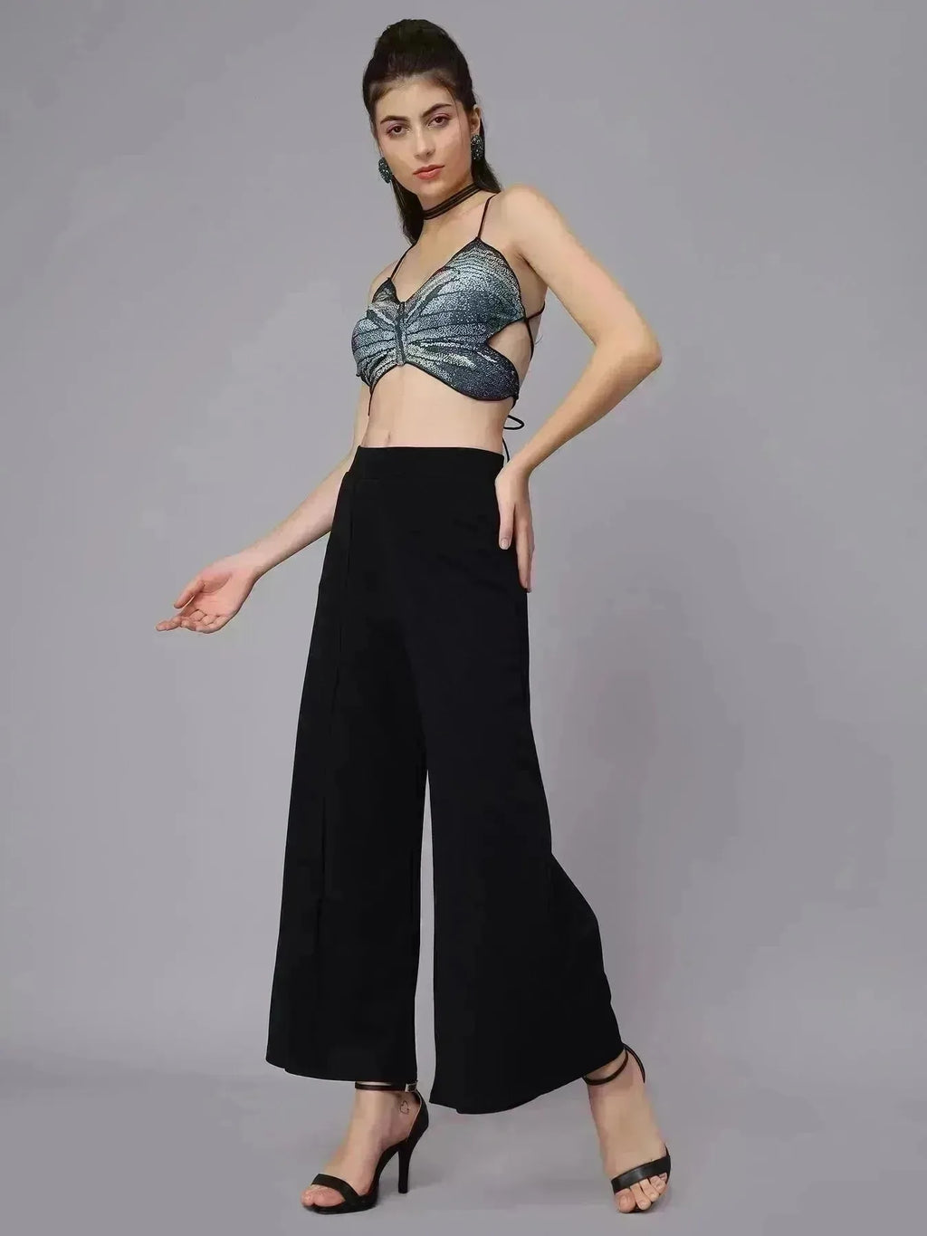 Front Overlap Slit Pants