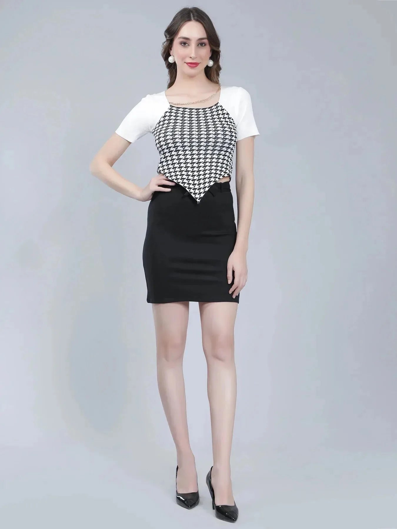 Herringbone Knitted Top