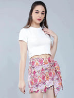 Strawberry Embroidery Crop Tee