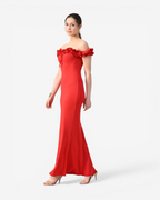 Off-Shoulder Ruffle Maxi Dress